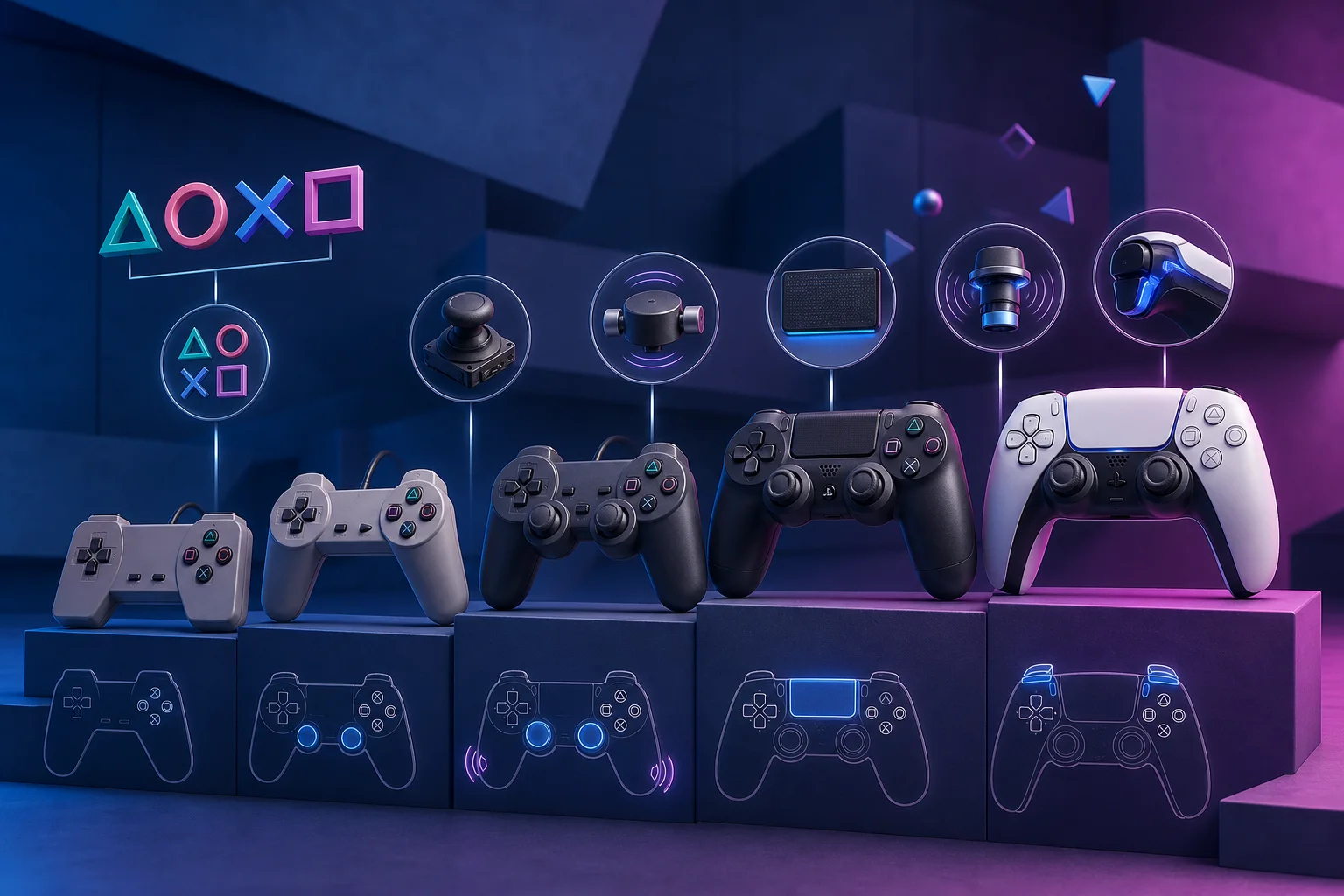 Des symboles PlayStation à la DualSense : l'évolution des manettes