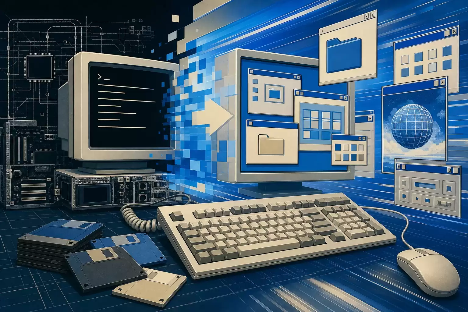 De MS-DOS à Windows, l'évolution du PC