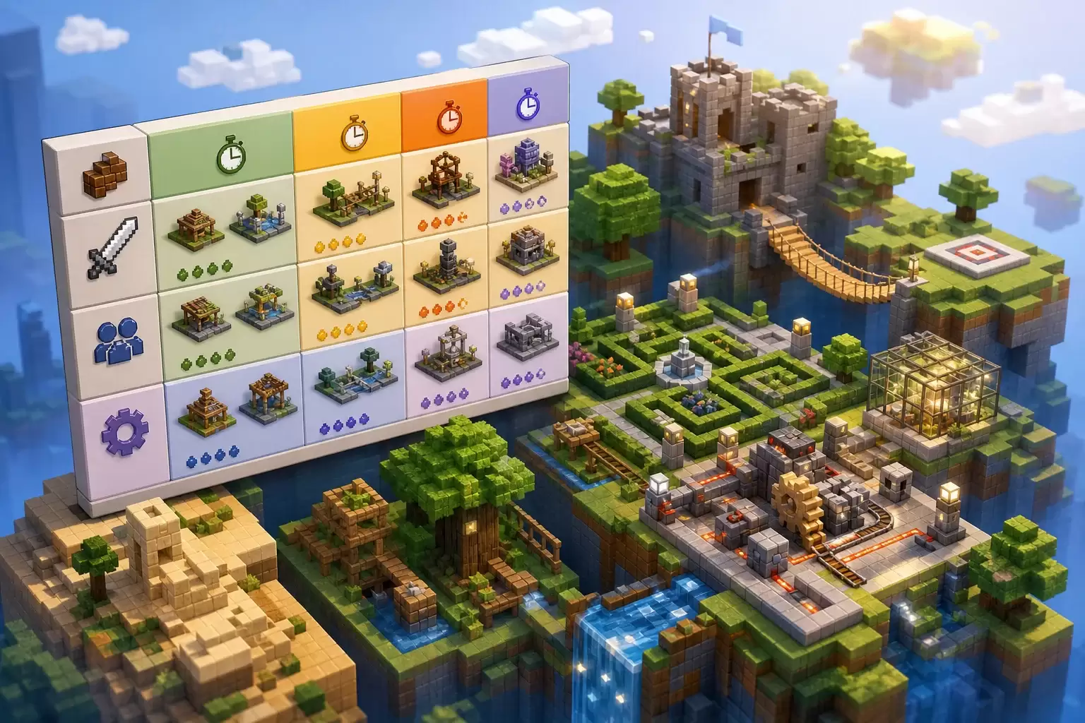 Défis de construction Minecraft à faire en famille