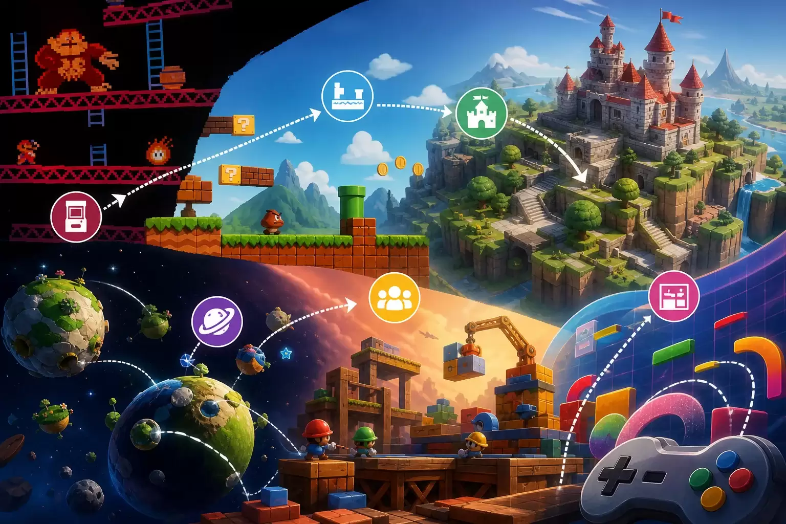 Jeux Mario essentiels : un parcours par innovations