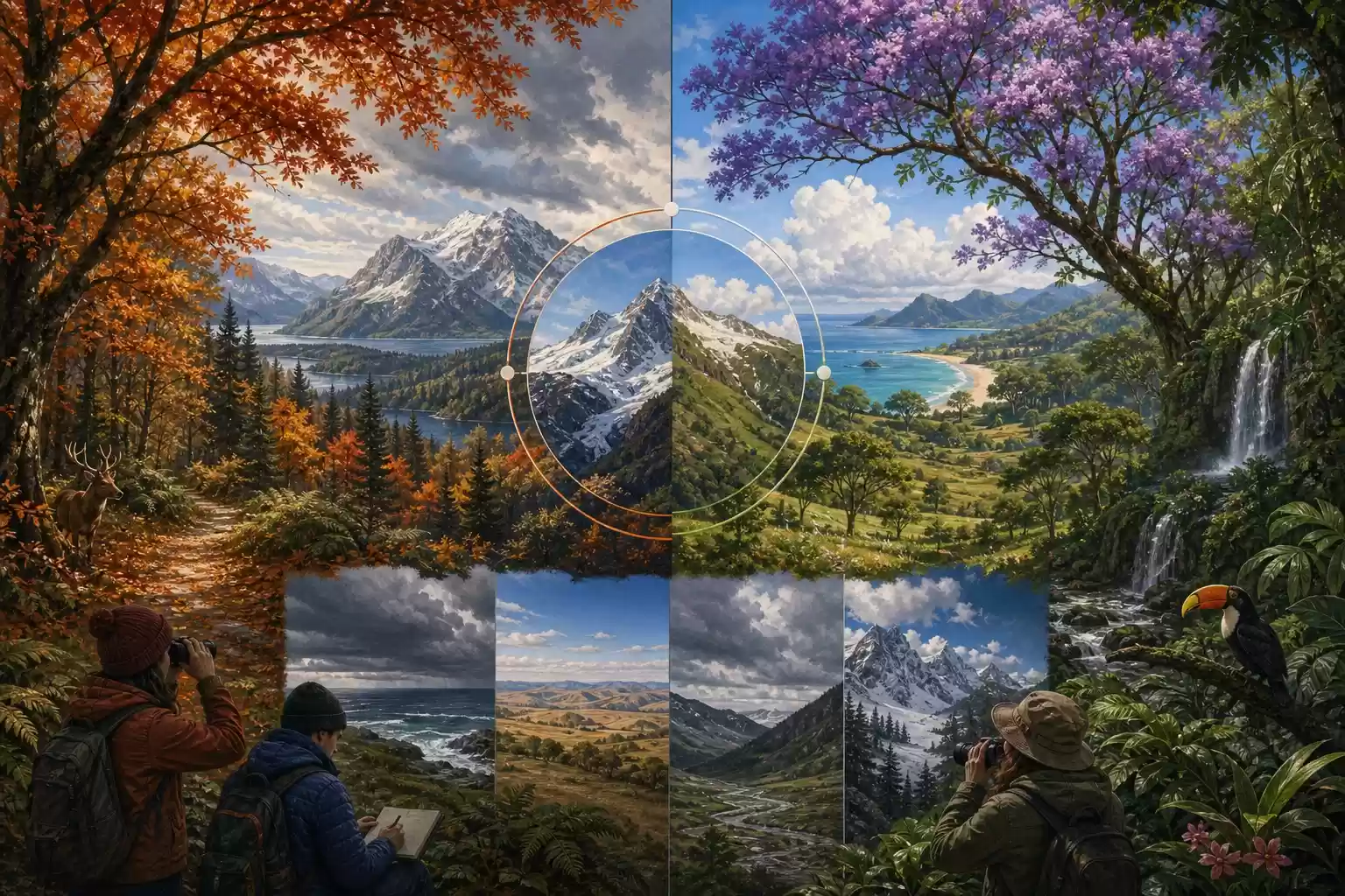L'automne selon les hémisphères et les climats