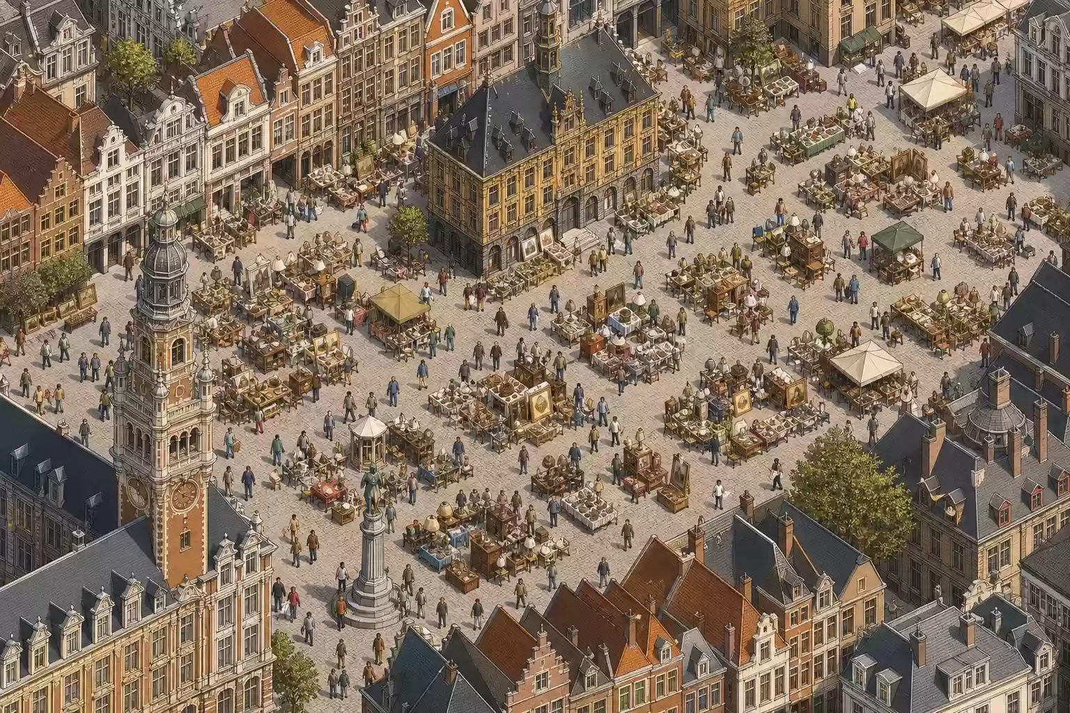 Plan de la Braderie de Lille : comprendre les secteurs