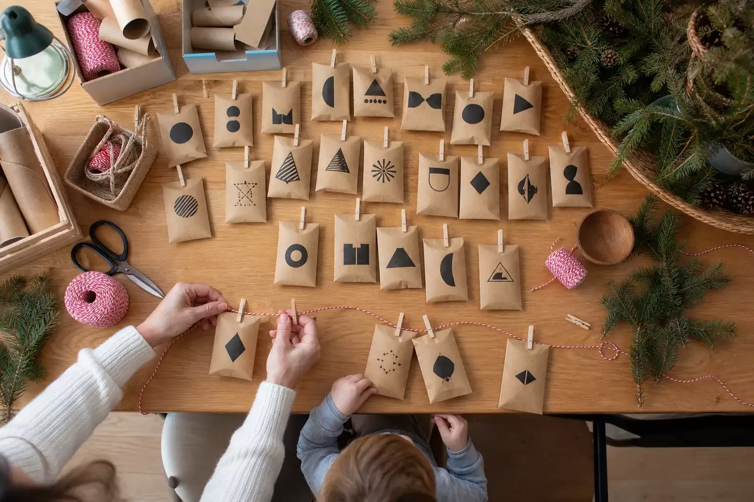 Fabriquer un calendrier de l'Avent maison