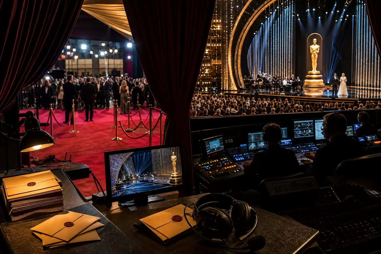 Coulisses des Oscars : tapis rouge, enveloppes et spectacle