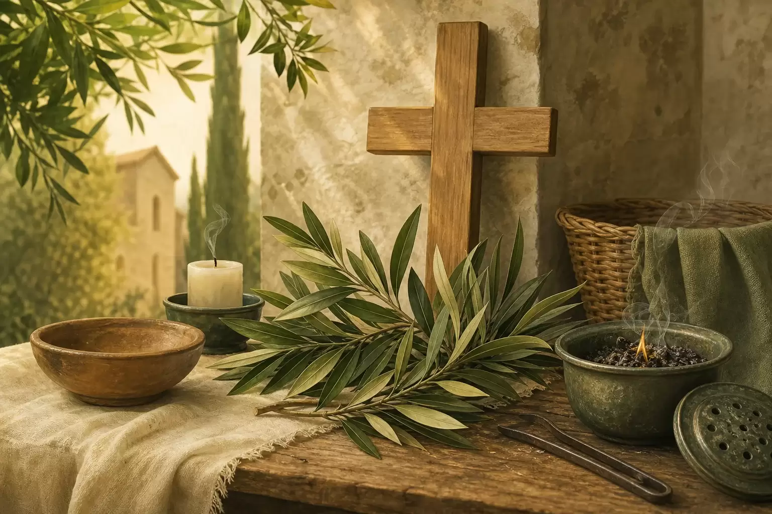 Rameaux bénis : conservation, retour et brûlage