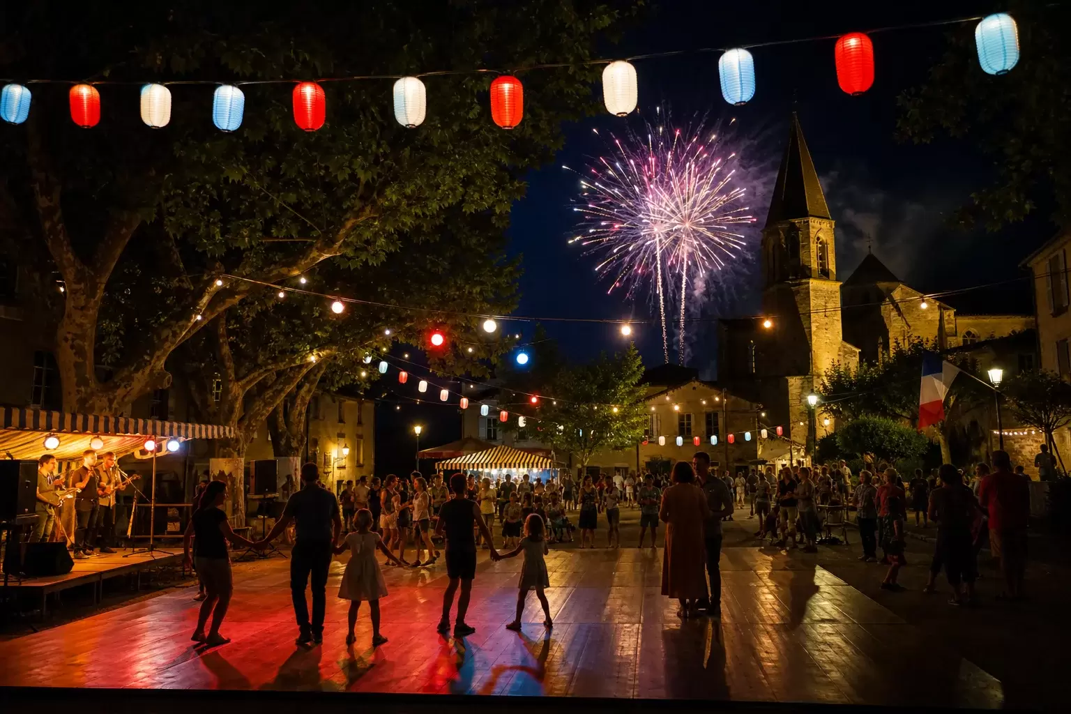 Bals des pompiers et feux d'artifice du 14 Juillet
