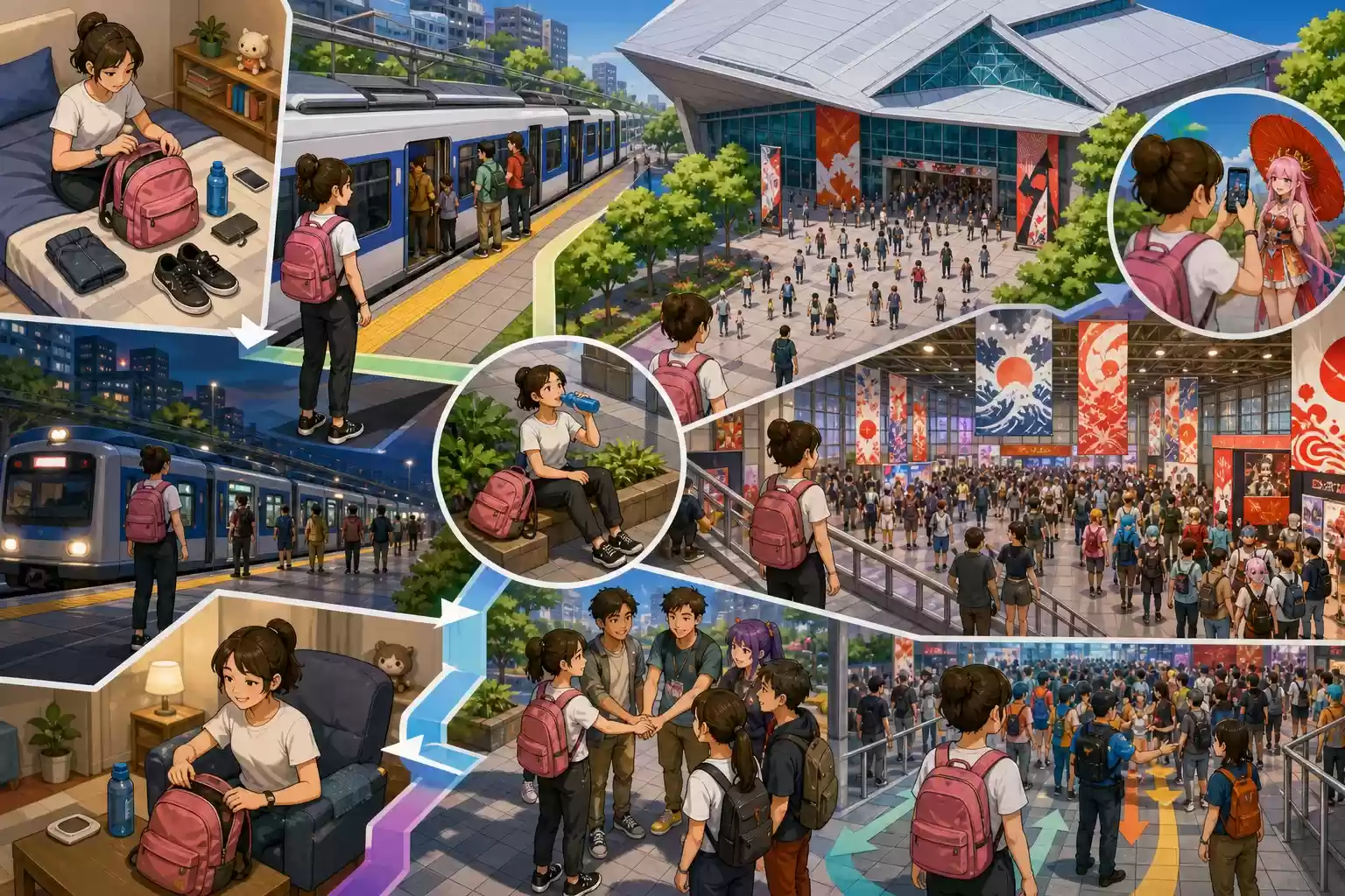 Première visite à Japan Expo : transport, sac et planning