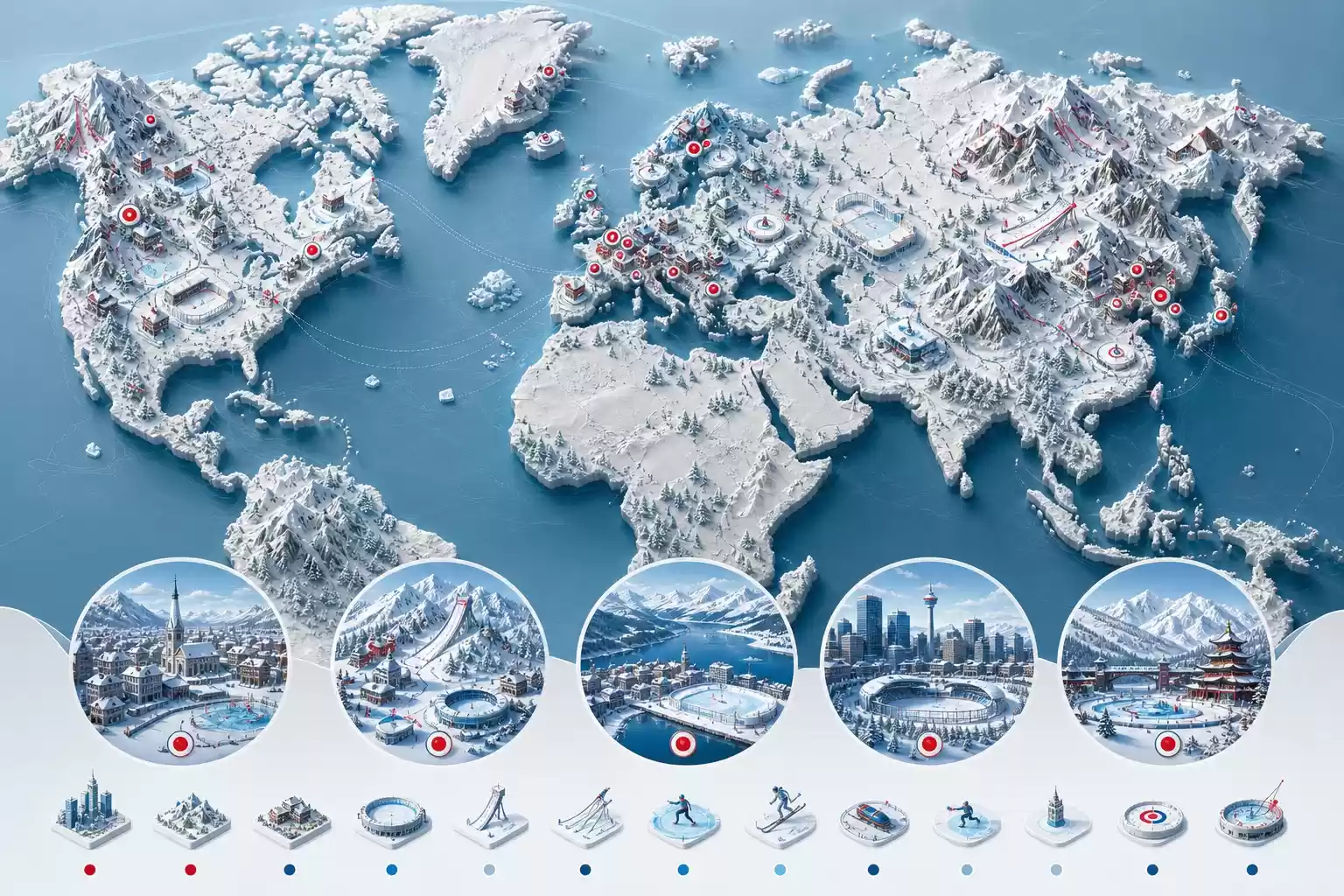 Pays et villes hôtes des Jeux olympiques d'hiver