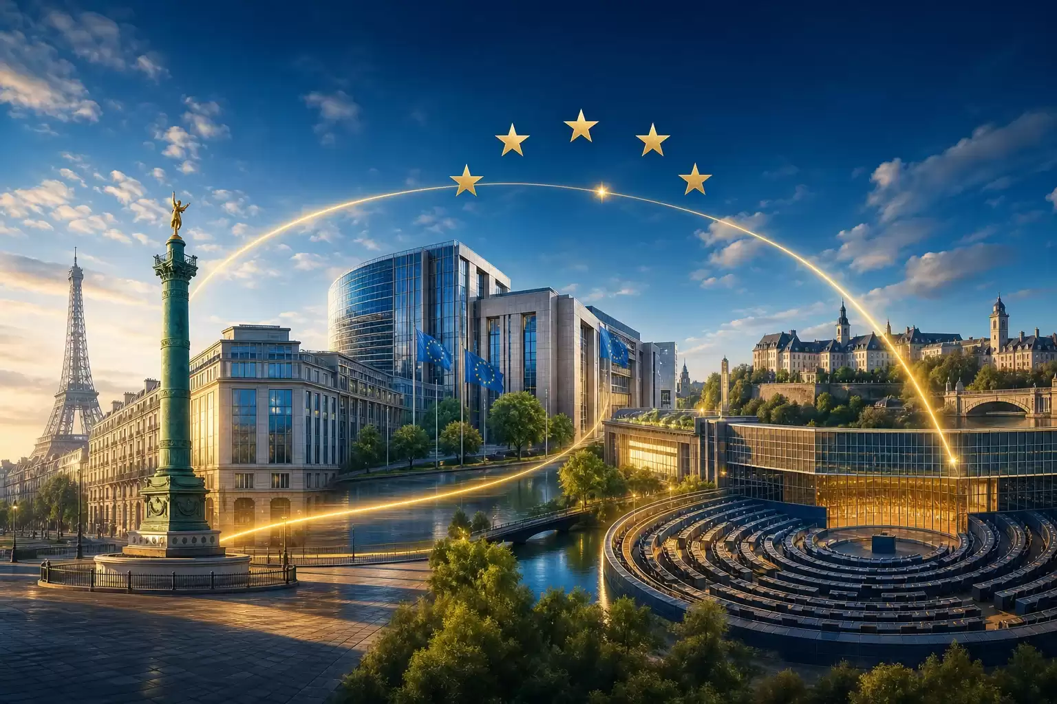 La Journée de l'Europe à Paris, Bruxelles et Strasbourg