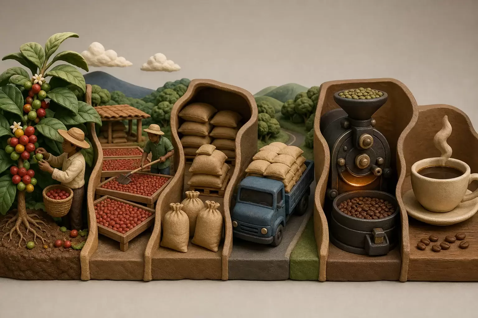 Le café équitable du producteur à la tasse