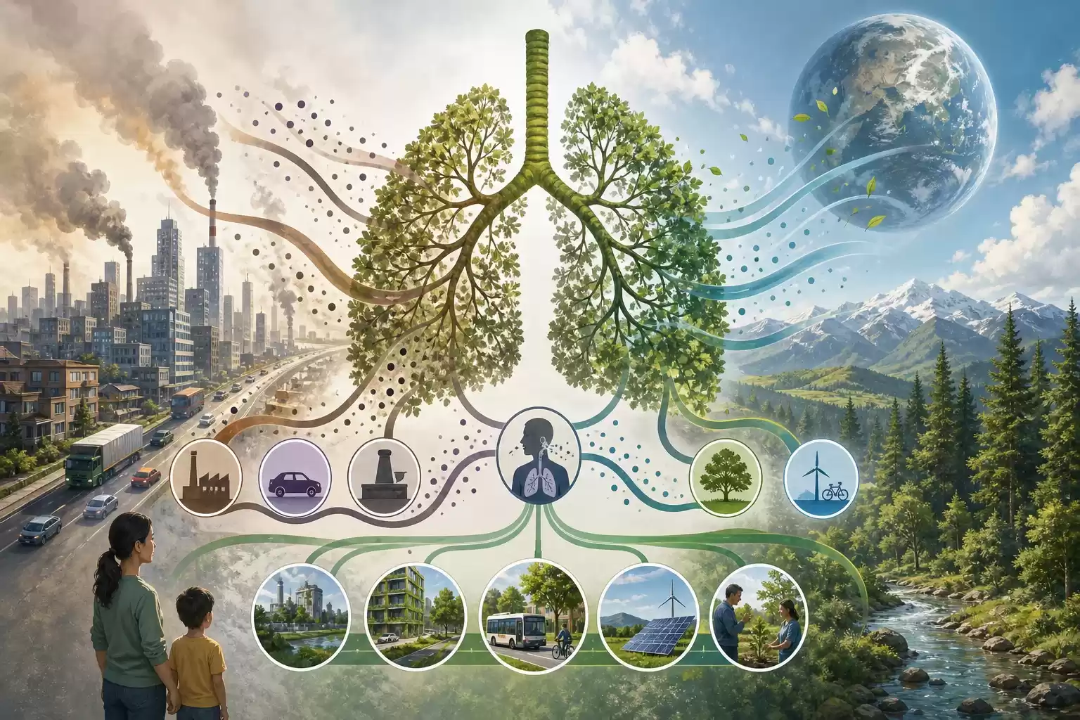 Pollution de l'air, santé et climat