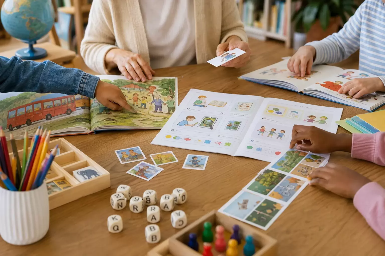 Activités sur l'alphabétisation à l'école et en bibliothèque