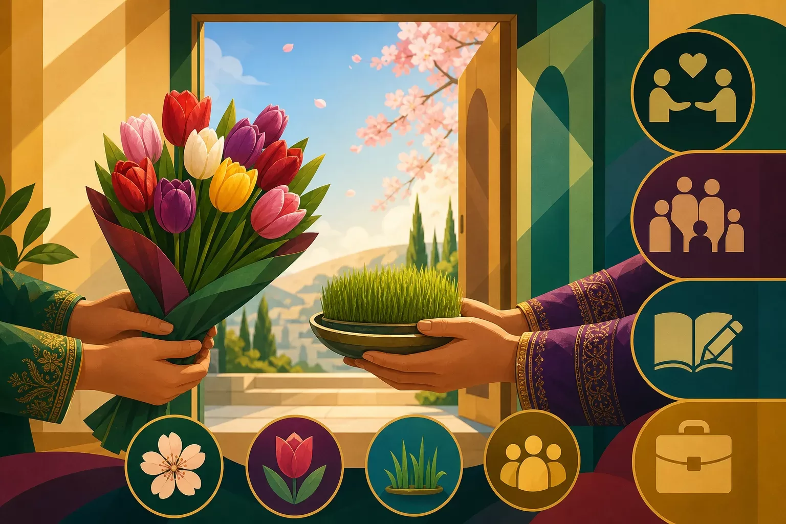 Nowruz Mubarak : traduction, voeux et usages