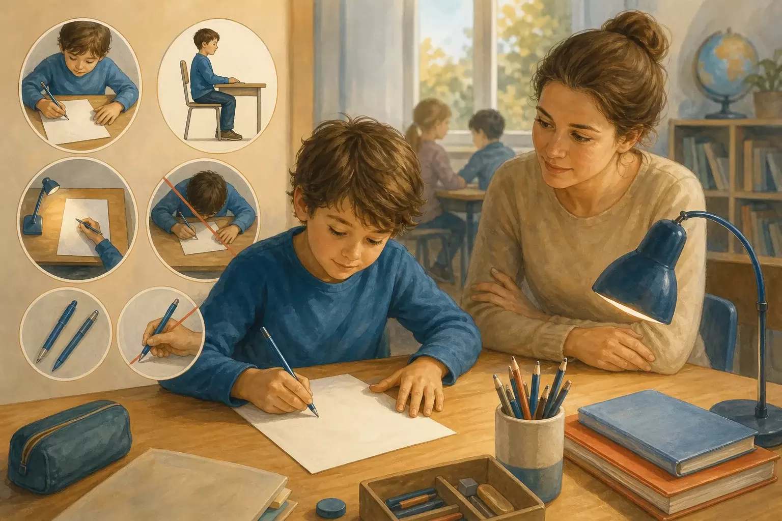 Enfant gaucher : écriture, posture et école