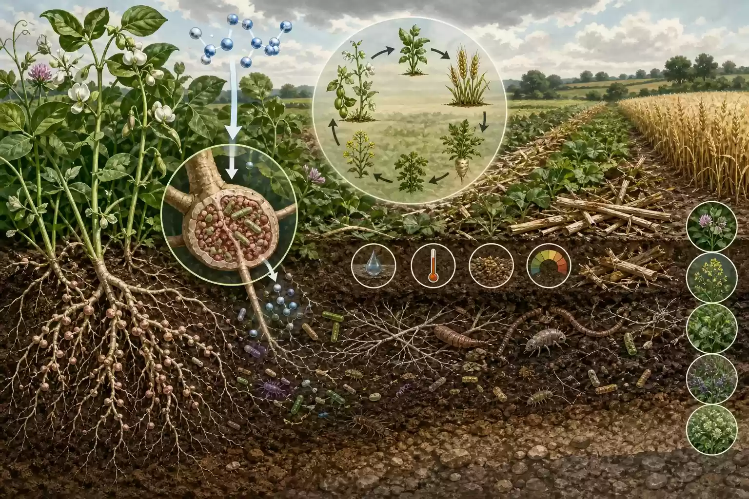 Légumineuses, sols et agriculture: comprendre leurs liens