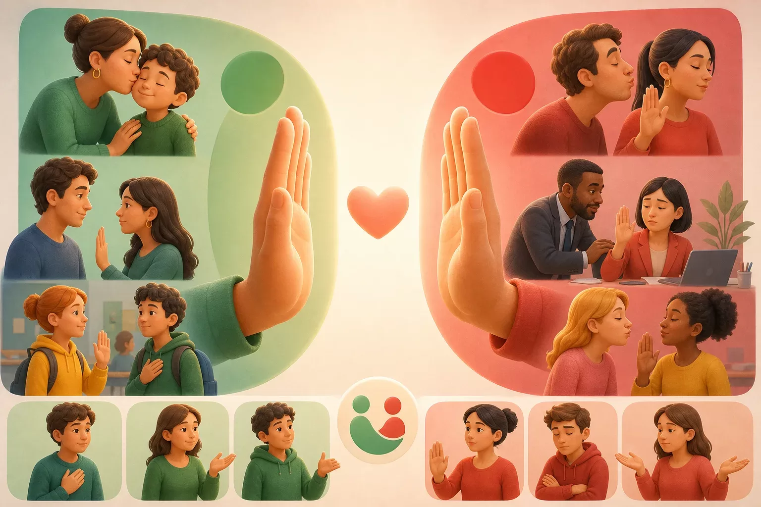 Bisous et consentement : les bons repères