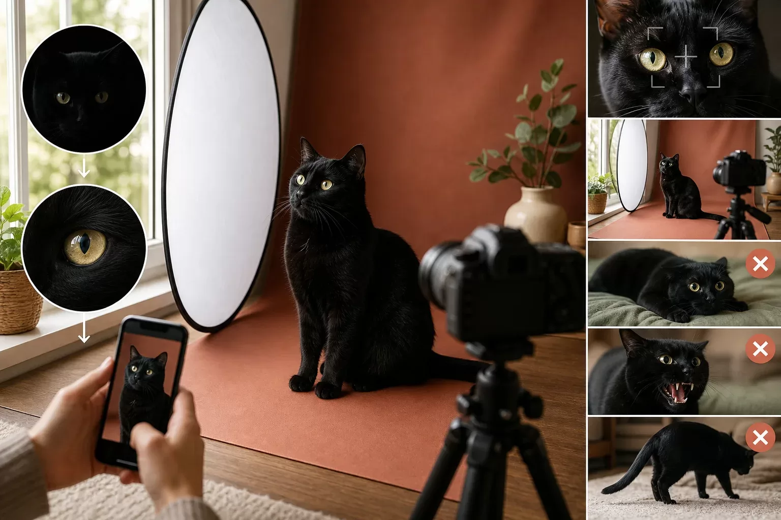 Photographier un chat noir : lumière, décor et sécurité