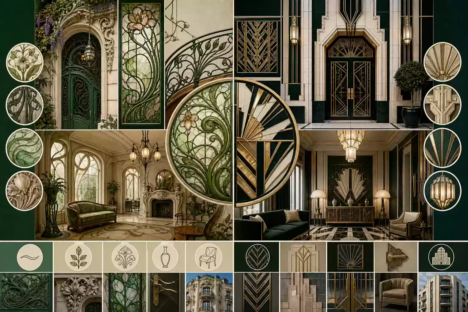 Art nouveau ou Art déco : les différences visibles