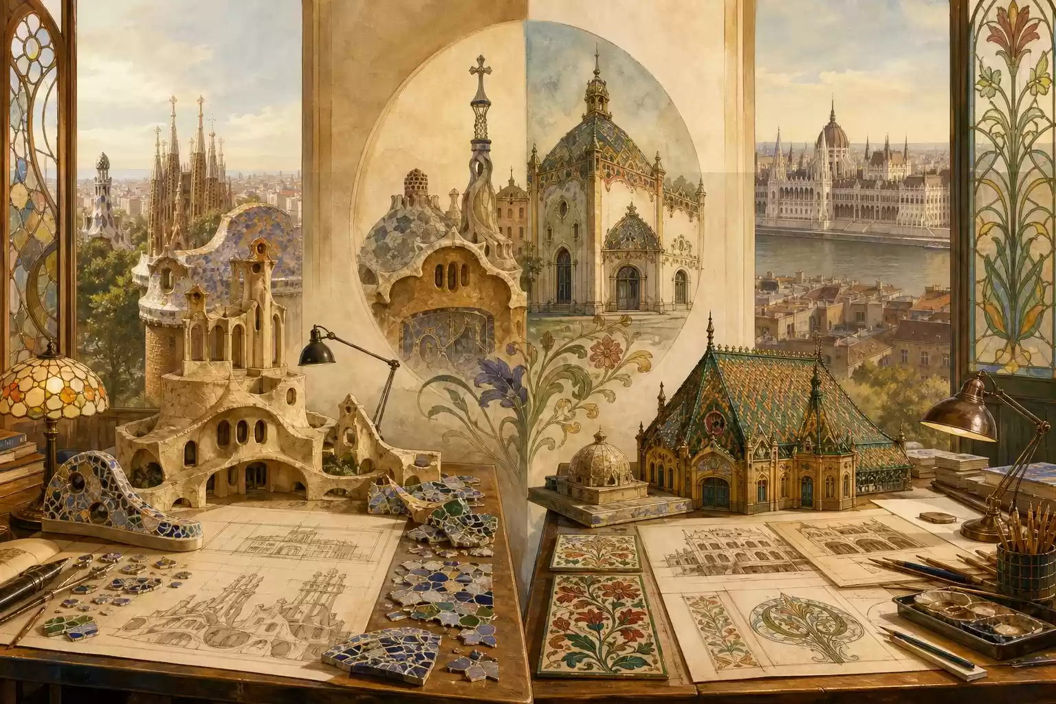 Gaudí et Lechner, les architectes liés au 10 juin