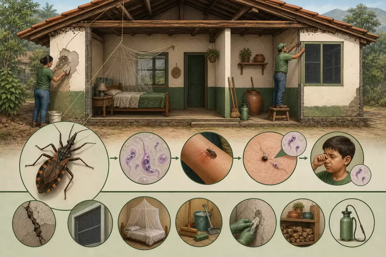 Triatomes et maladie de Chagas : transmission et prévention