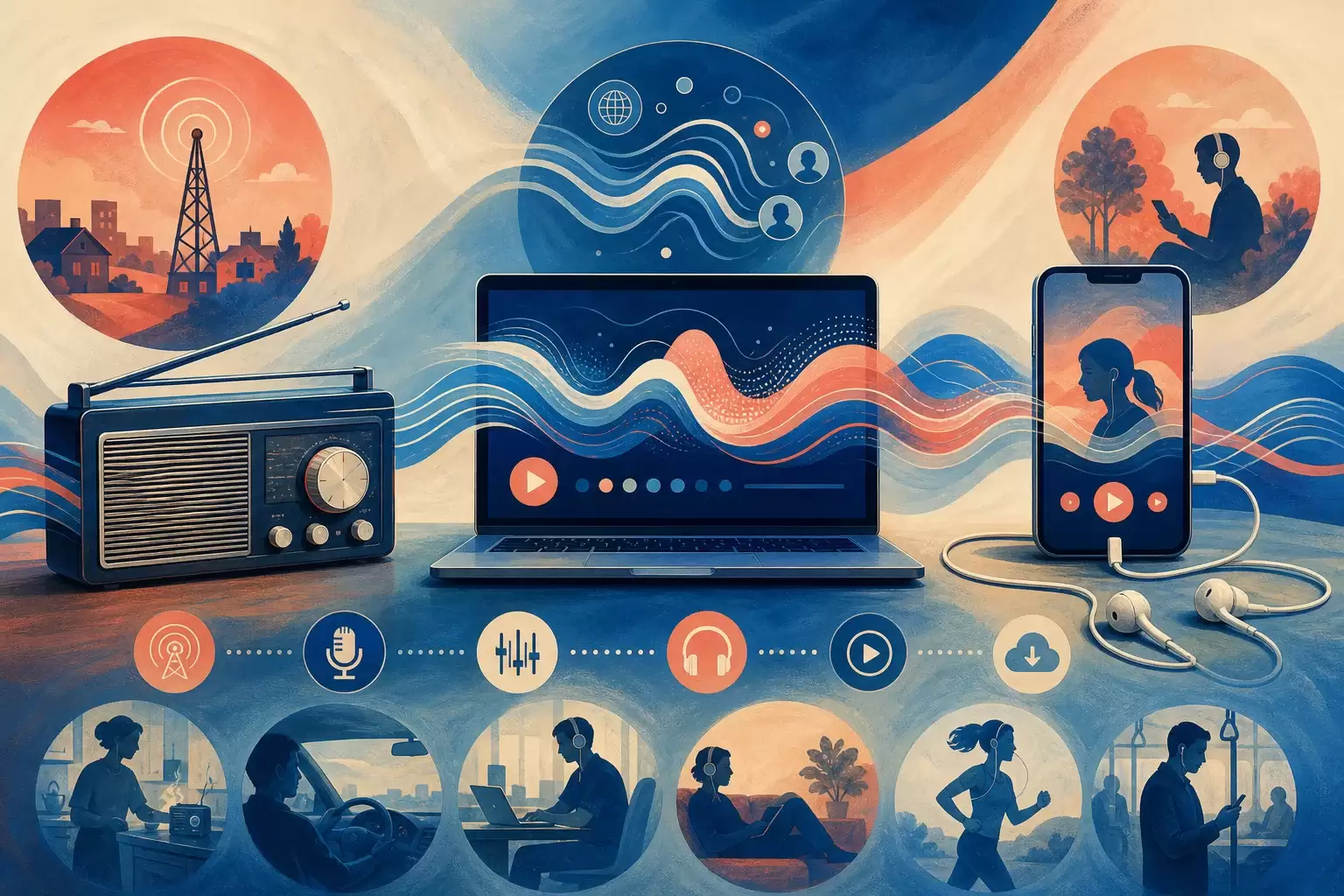Radio, webradio et podcast : différences et usages