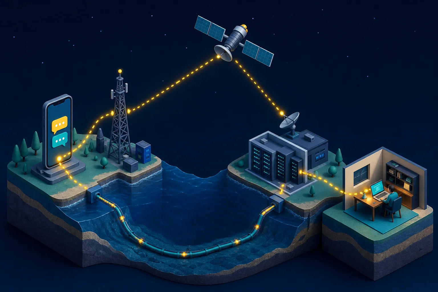 Comment fonctionnent les télécommunications internationales ?