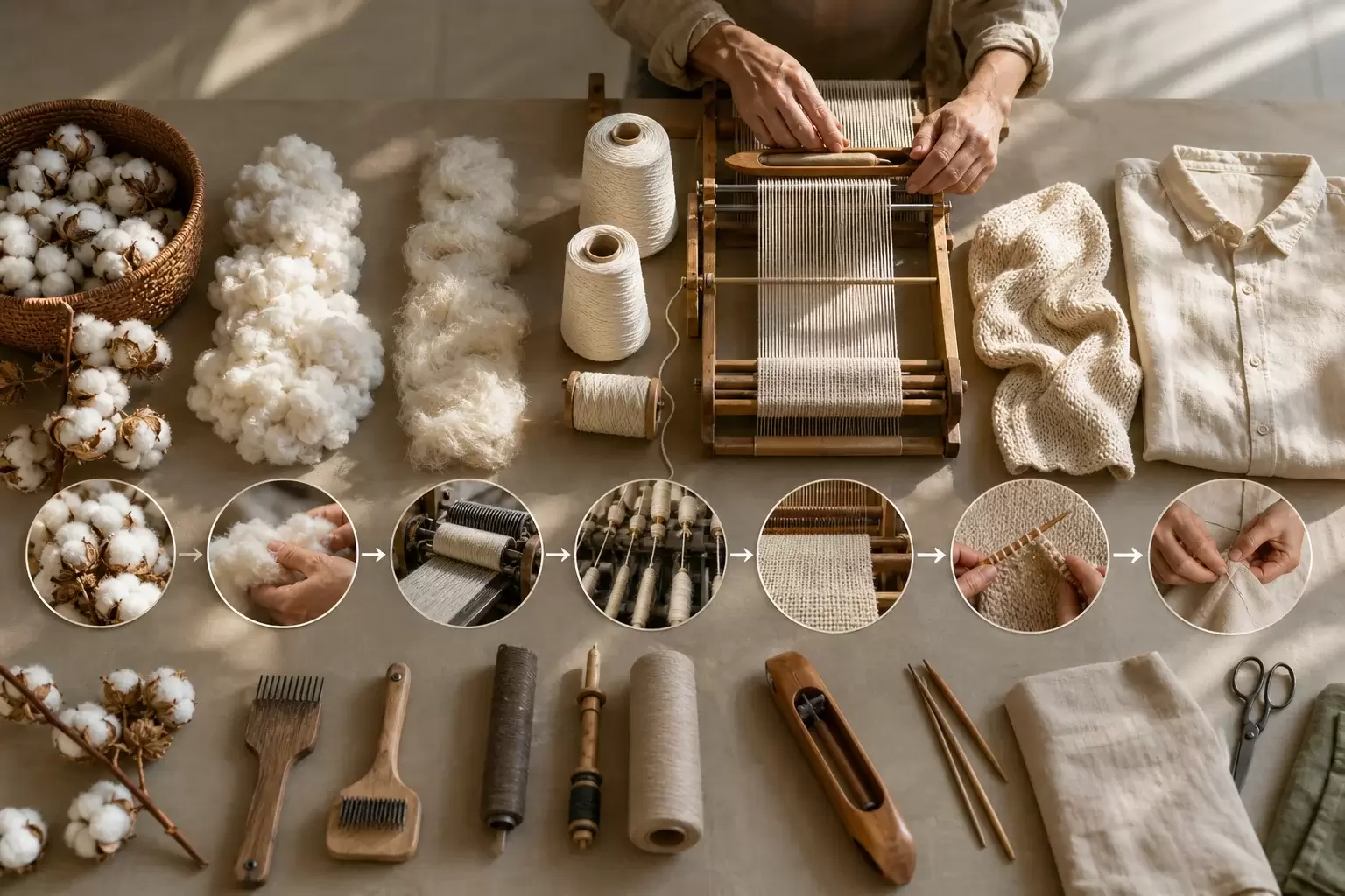 Du cotonnier au tissu : toutes les étapes de transformation