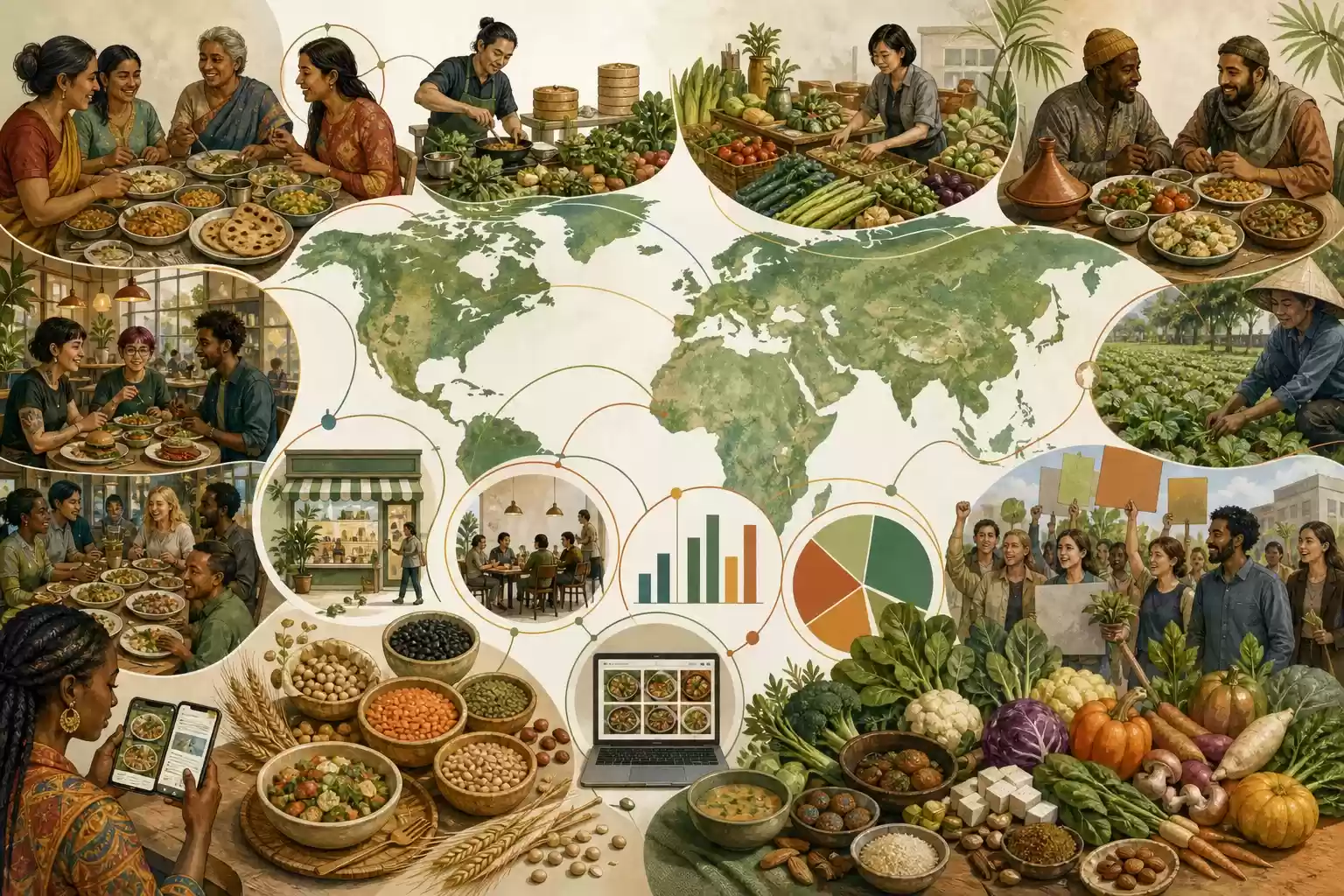 Le véganisme dans le monde : pays, cultures et formes locales