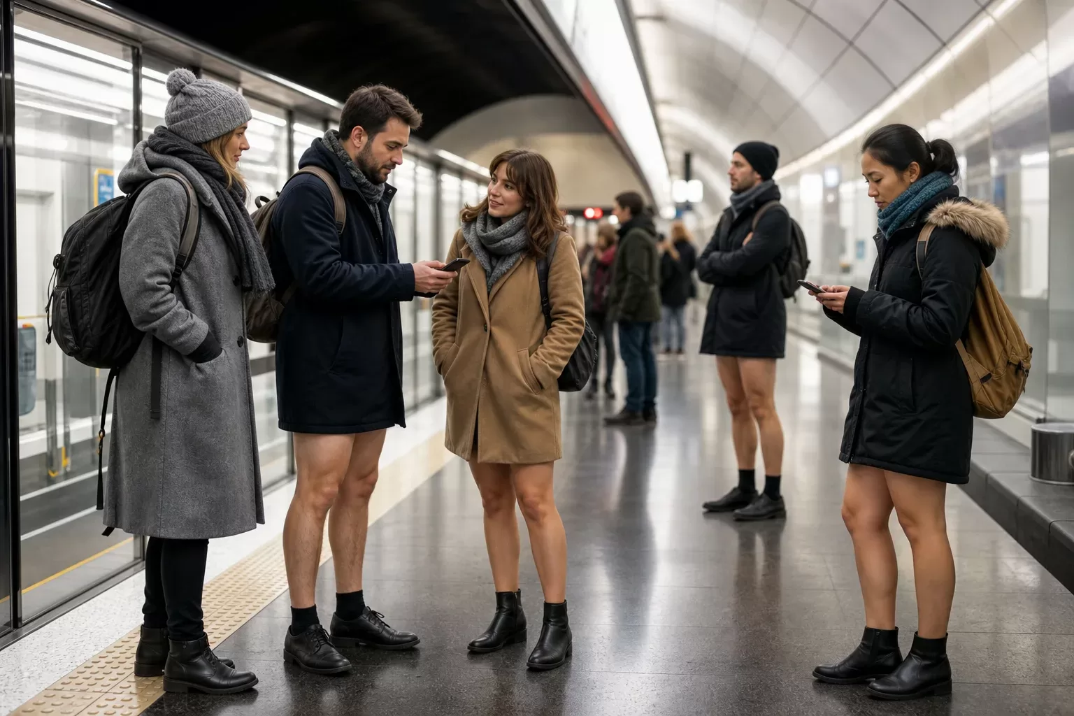 Participer à une sortie sans pantalon dans le métro