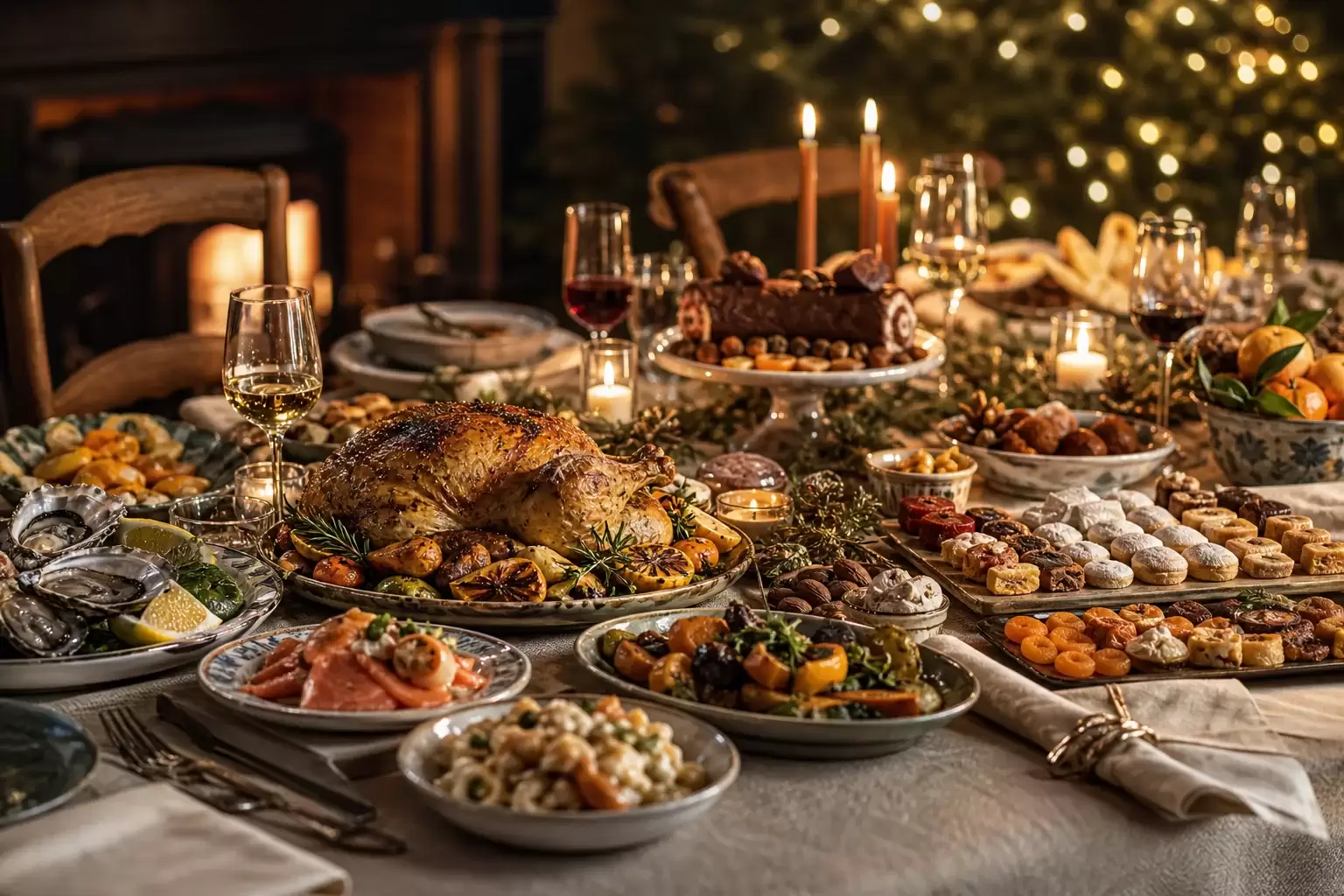 Le repas du réveillon de Noël en France