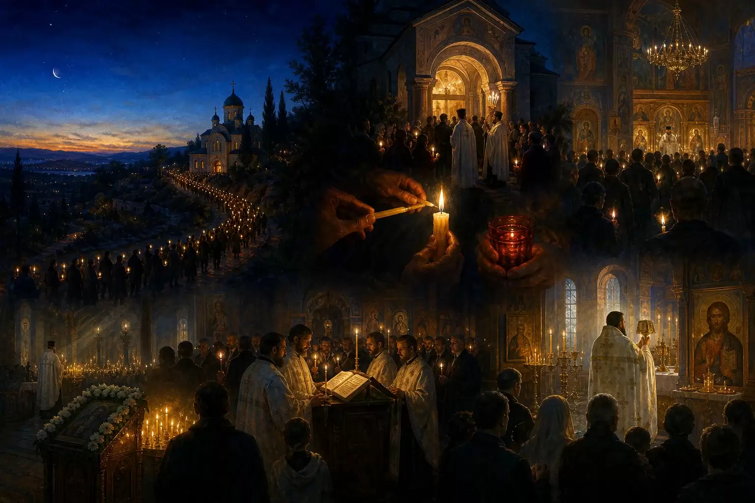 La nuit pascale orthodoxe, de la procession à la liturgie