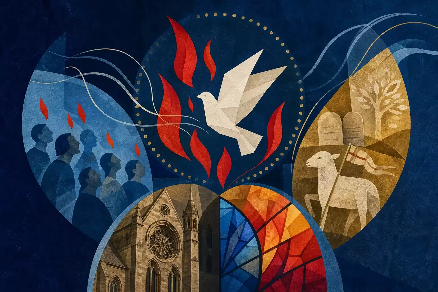 Les symboles de la Pentecôte dans la liturgie et l'art