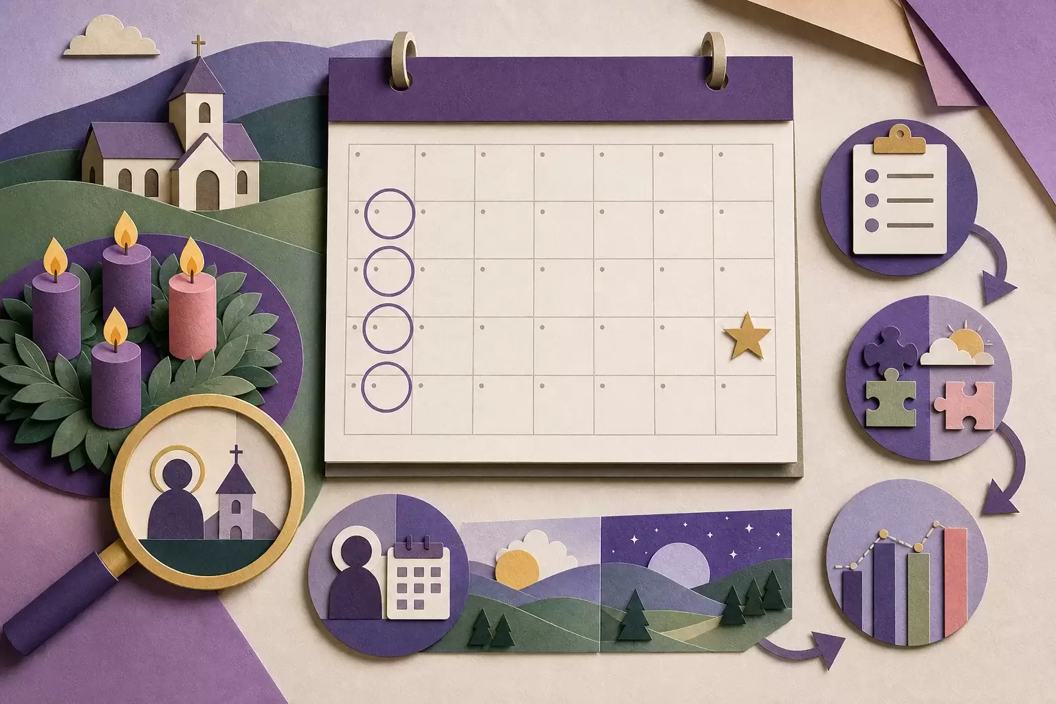 Comment calculer les dates de l'Avent