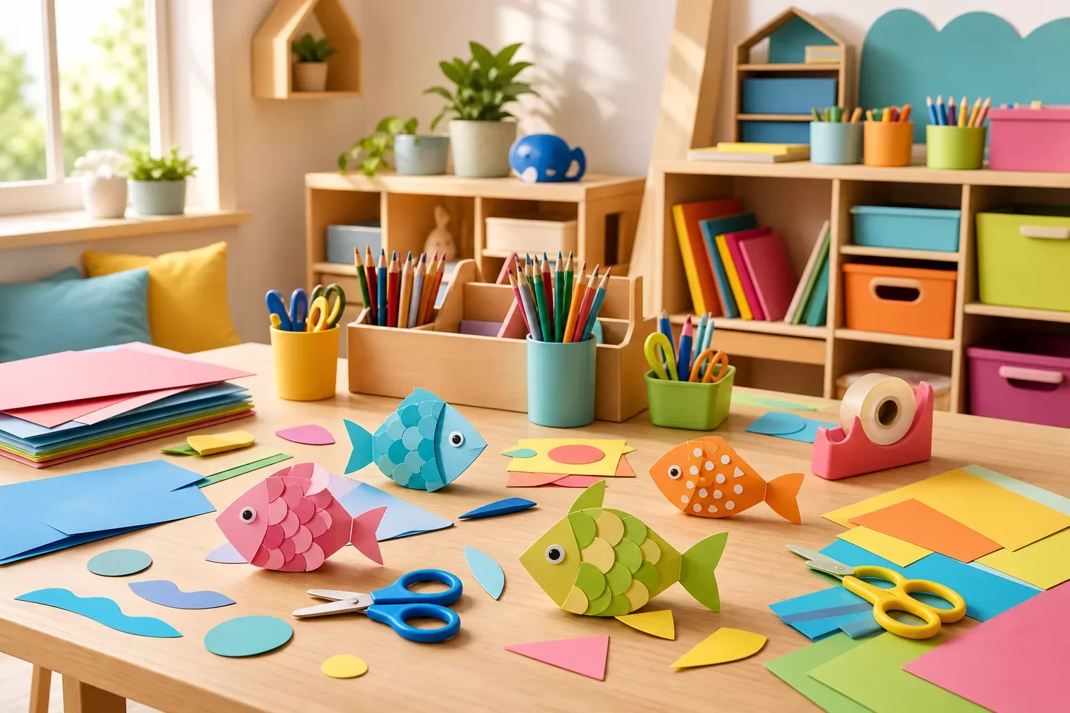 Poissons d'avril à dessiner, découper et utiliser en activité