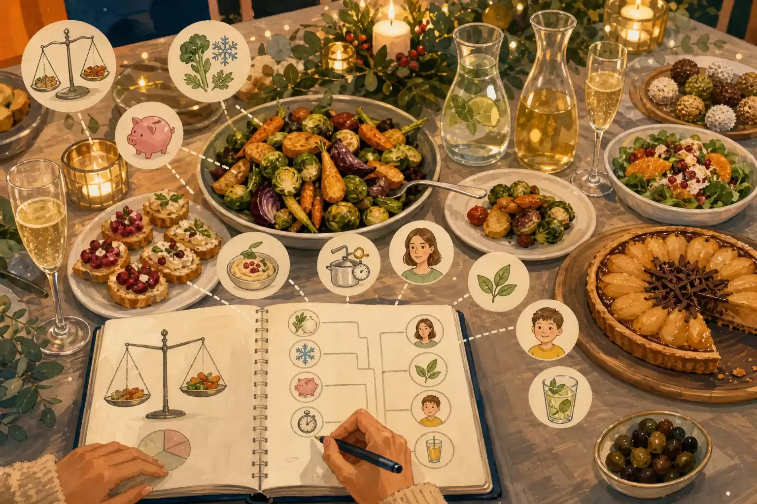 Composer un menu de réveillon du Nouvel An
