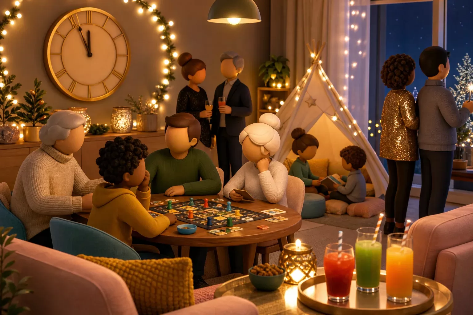 Organiser un réveillon du Nouvel An en famille