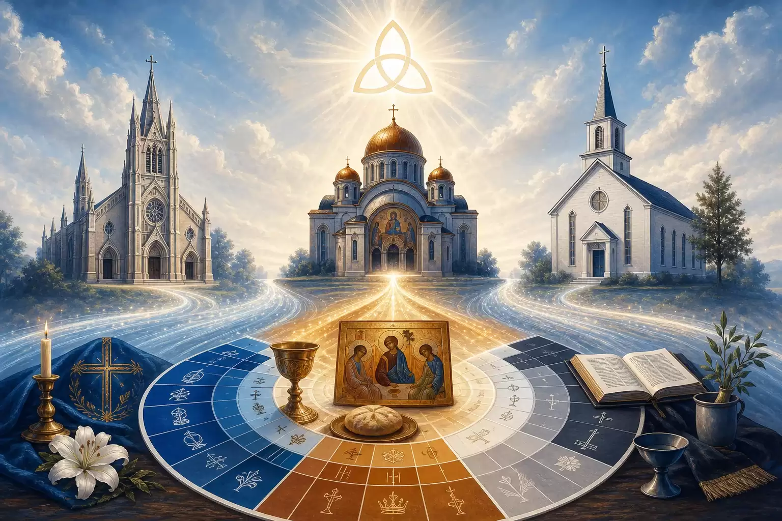 La Trinité chez les catholiques, orthodoxes et protestants