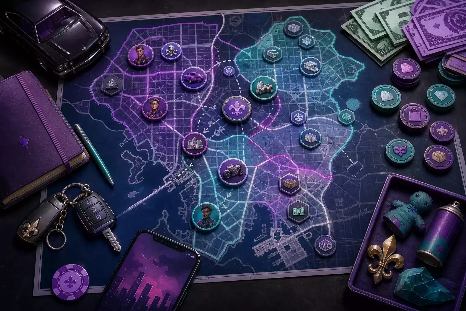 Durée, activités et empire criminel dans Saints Row