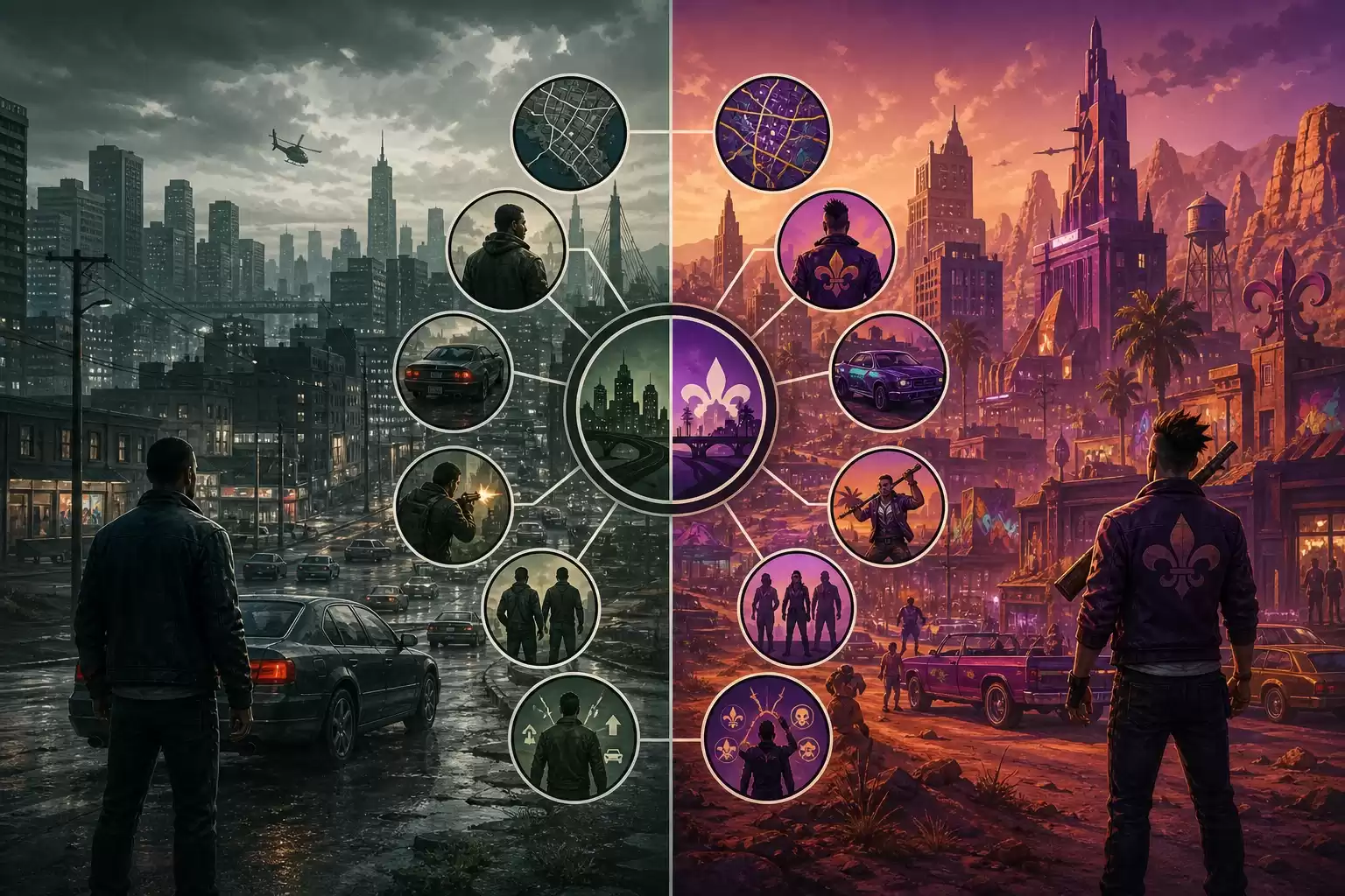 Saints Row et GTA : ressemblances et différences