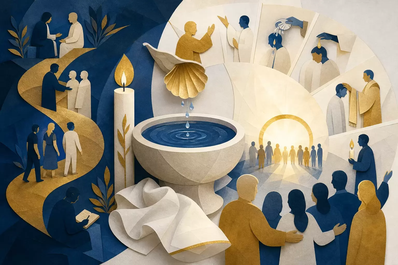 Le baptême des adultes pendant la nuit de Pâques