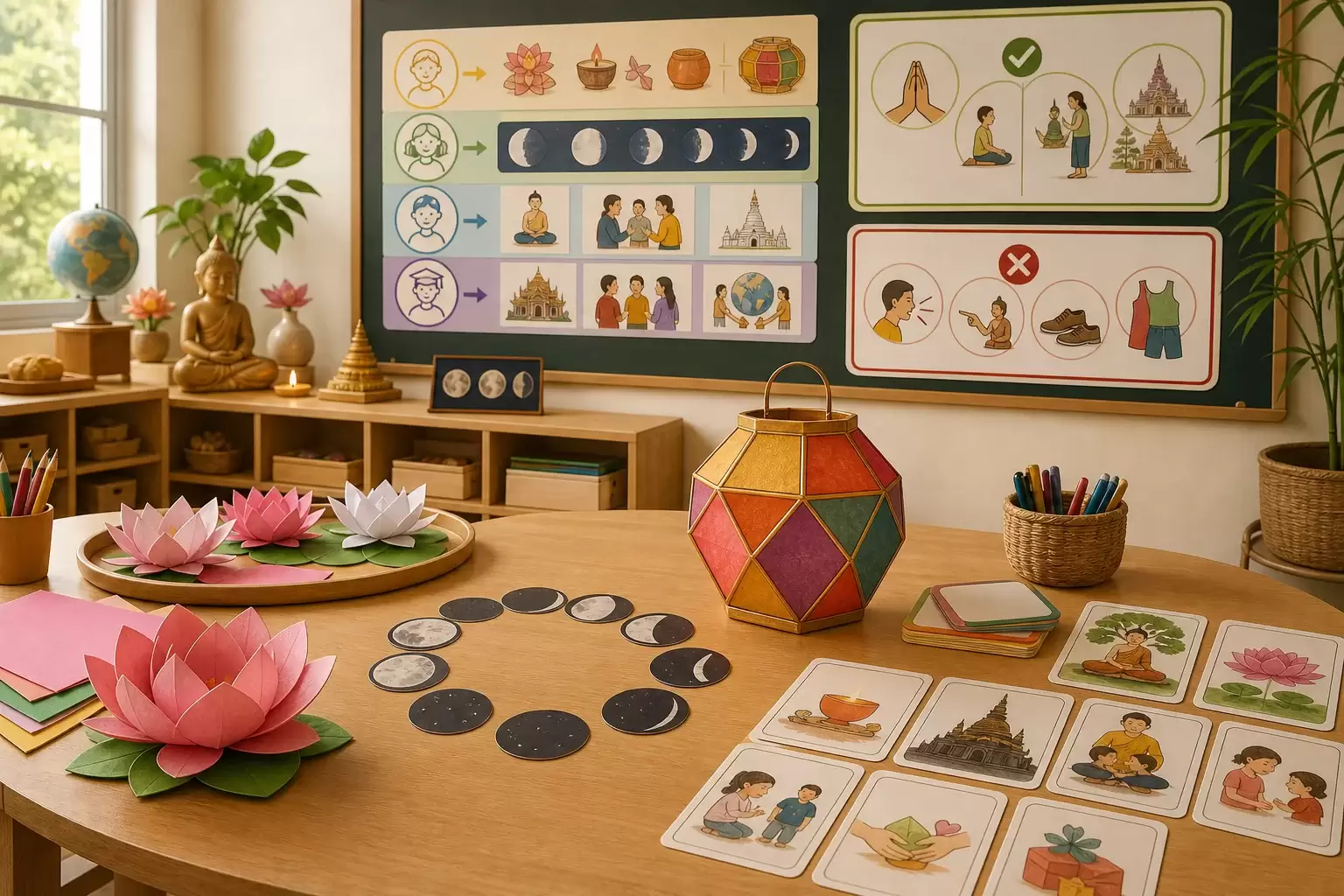 Activités sur le Vesak pour enfants et élèves